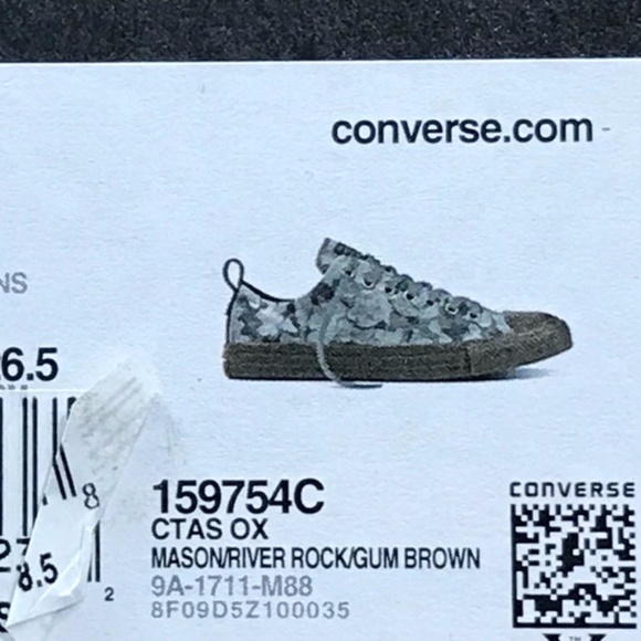 Converse CTAS Ox Mason‎ River Rock Gum Brown Shoes - Picture 6 of 6